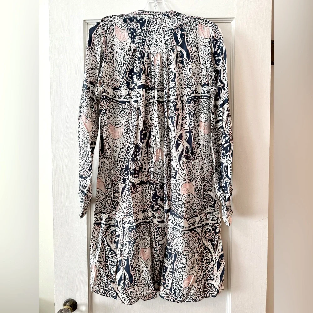Anthropologie | Tiny Caviana Patterned Long Sleeve Shirtdress XS - Picture 9 of 12